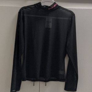 Black heaven sent sheer long sleeve